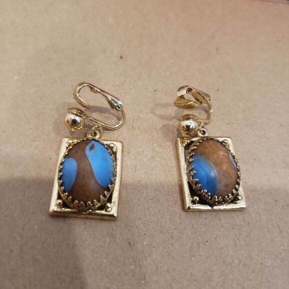 Vintage Boho Costume Jewelry Clip On Earrings - Picture 1 of 7